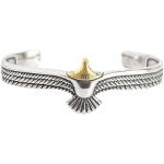 Silberne Punk Damenarmreifen mit Vogel-Motiv aus Silber 