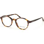 Braune Armani Giorgio Armani Panto-Brillen aus Kunststoff für Herren 