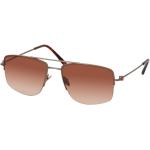Braune Armani Giorgio Armani Quadratische Sonnenbrillen mit Sehstärke aus Metall für Herren 