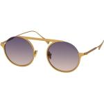 Goldene Armani Giorgio Armani Runde Runde Sonnenbrillen aus Metall für Damen 