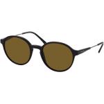 Schwarze Armani Giorgio Armani Runde Runde Sonnenbrillen aus Kunststoff für Herren 