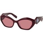 Rote Armani Giorgio Armani Sonnenbrillen mit Sehstärke aus Kunststoff für Damen 