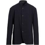 Reduzierte Mitternachtsblaue Unifarbene Armani Giorgio Armani Herrenblazer mit Knopf aus Wolle für den für den Winter 