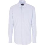 Reduzierte Weiße Gestreifte Armani Giorgio Armani Streifenhemden für Herren Größe 3 XL 