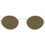 Goldene Armani Giorgio Armani Runde Runde Sonnenbrillen aus Metall für Herren 
