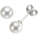 Silberne Elegante GIORGIO MARTELLO Runde Perlenohrringe für Damen 