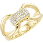 GIORGIO MARTELLO MILANO Ring mit weißen Zirkonia, gelb vergoldet, Silber 925, weiß weiß