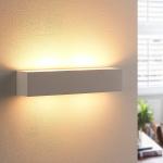 Reduzierte Weiße Moderne Rechteckige LED Wandleuchten aus Ton 