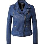 Blaue Gipsy Übergangsjacken aus Leder für Damen Größe XL 