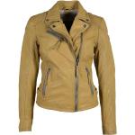 Gelbe Unifarbene Gipsy Übergangsjacken aus Leder für Damen Größe XS für den für den Herbst 