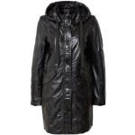Reduzierte Schwarze Unifarbene Gipsy Ledermäntel mit Reißverschluss aus Leder für Damen Größe L 