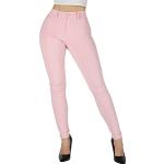 Rosa Sportliche Skinny Jeans mit Strass aus Denim für Damen Größe S 
