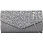 Girly Handbags Damen Handtasche Glitzer Diamanten Hochzeit Abendtasche (Grey)