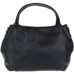 Girly Handbags Eimer-Handtasche aus echtem Leder Schwarz