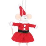 Gisela Graham Weihnachtsmann-Maus-Dekoration, gemischte Wolle