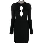Reduzierte Schwarze Elegante Mini Minikleider & kurze Kleider mit Cutwork für Damen Größe S 