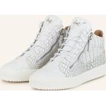 Reduzierte Weiße GIUSEPPE ZANOTTI Kriss High Top Sneaker & Sneaker Boots mit Reißverschluss aus Glattleder für Herren Größe 42,5 
