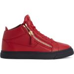 Reduzierte Rote GIUSEPPE ZANOTTI Kriss Runde High Top Sneaker & Sneaker Boots mit Reißverschluss aus Leder für Damen Größe 34 