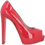 Rote GIUSEPPE ZANOTTI Offene Peep Toe Pumps aus Leder für Damen Größe 39,5 