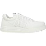 Weiße Givenchy Low Sneaker mit Schnürsenkel aus Kalbsleder für Herren Größe 40,5 