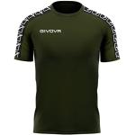 Grüne Givova T-Shirts aus Polyester für Herren Größe XL für den für den Herbst 