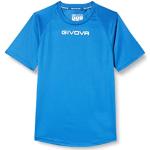 Hellblaue Givova T-Shirts mit Reißverschluss mit Kapuze für Herren Größe S 