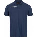 Blaue Kurzärmelige Givova Kurzarm-Poloshirts aus Baumwolle für Herren Größe XL 