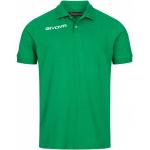 Grüne Kurzärmelige Givova Kurzarm-Poloshirts aus Baumwolle für Herren Größe M 