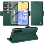 Grüne Samsung Galaxy A15 Hüllen Art: Flip Cases mit Bildern mit Schutzfolie 
