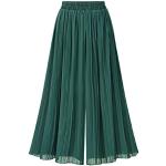 Grüne Unifarbene Casual Atmungsaktive Palazzo-Hosen für Damen Größe XL 