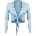 Reduzierte Hellblaue Elegante Langärmelige Brautmode & Hochzeitsmode für Damen Größe M für den für den Herbst 