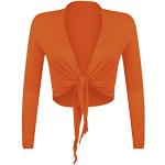 Orange Elegante Langärmelige Brautmode & Hochzeitsmode für Damen Größe XL für den für den Herbst 