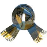 Blaue Kaschmir-Schals mit Fransen aus Kaschmir für Damen Größe XXL für den für den Winter 