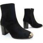 Schwarze Glamorous Ankle Boots & Klassische Stiefeletten aus Textil für Damen Größe 39 