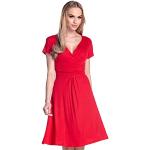 Rote V-Ausschnitt Empire-Kleider aus Jersey für Damen Größe XXL für den für den Sommer 