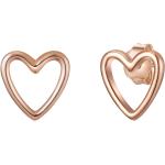 Silberne Minimalistische Herzohrstecker für Damen zum Valentinstag 