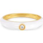 Goldene Elegante Glanzstücke München Ringe mit Herz aus Silber mit Zirkonia für Damen Größe 58 zur Hochzeit 