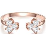 Silberne Minimalistische Ringe mit Herz mit Zirkonia für Damen zur Hochzeit 