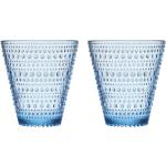 Reduzierte Aquablaue Moderne Iittala Kastehelmi Glasserien & Gläsersets aus Glas 2-teilig 