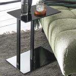 Schwarze Moderne Tollhaus Rechteckige Beistelltische Glas pulverbeschichtet aus Glas Breite 0-50cm, Höhe 0-50cm, Tiefe 0-50cm 