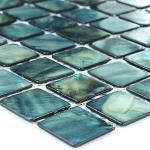 Grüne Mosafil Mosaik Wandfliesen glänzend aus Glas 