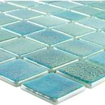 Türkise Mosaik Wandfliesen matt aus Glas 