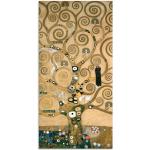 Gelbe Jugendstil Artland Gustav Klimt Acrylglasbilder aus Glas Hochformat 50x125 