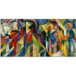 Weiße Expressionistische Franz Marc Kunstdrucke aus Glas Querformat 30x60 