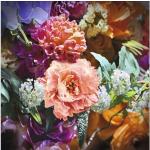 Pure Living Blumenglasbilder aus Glas 30x30 
