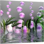 Violette Moderne 3D Glasbilder matt 30x30 