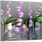 Violette Moderne 3D Glasbilder matt 30x30 