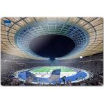 Glasbild modern Fußball Verein Hertha BSC Stadion bei Nacht 100x70cm Glas Wandposter - bunt