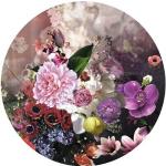 Retro Pure Living Runde Blumenbilder aus Glas 