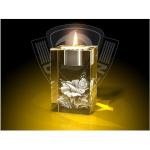 GLASFOTO.COM Dekofigur »Dynamo Dresden - Teelichthalter – Fanartikel – Kristallglas mit Innengravur« (1 Stück), Dekofigur Geburtstagsgeschenk